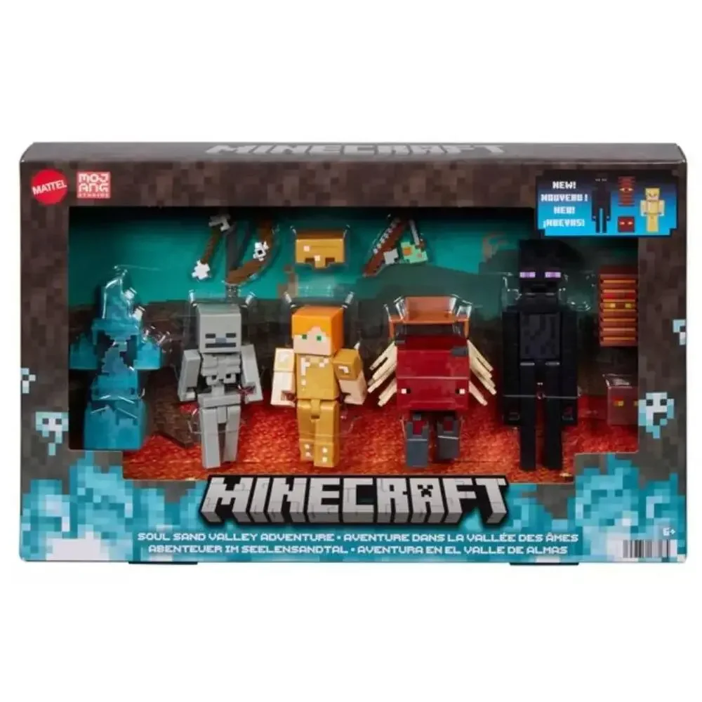 Minecraft Soul Sand Valley Adventure 6 Action Figure Playset Digital Code, HRX78